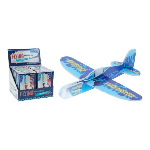 Avión planeador de espuma 9 x 6 x 2,5 cm colores surtidos, 5 uds