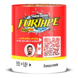 Cinta parche tapa gotera transparente pvc rollo 10 x 150 cm