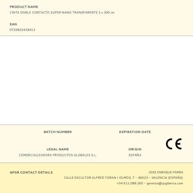 Cinta doble contacto super nano transparente 30 mm x 3 m