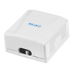 Caja de superficie 2 conectores rj45 cat. 6a apantallado