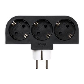 Adaptador giratorio schuko 3 tomas 16a 250 v~