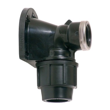 Codo mixto 90° rosca hembra, mural 25 mm x ¾ pulg