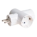 Adaptador triple 2p+t schuko 16 a 250 v~ blanco
