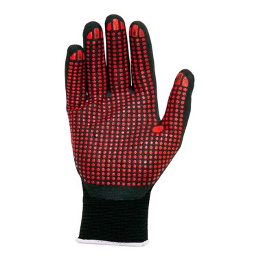 Guante nailon / licra con palma nitrilo foam/puntos, agility® dots, negro y rojo, t-10 xl