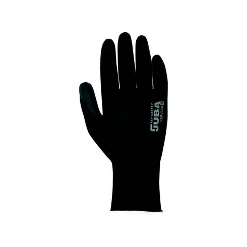 Guante poliéster con palma poliuretano, keep safe, negro, t-10 xl