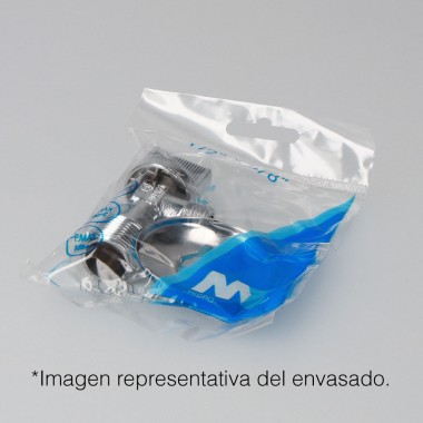 Válvula escuadra larga antical con mando metálico ø½ x 3/8 pulg.