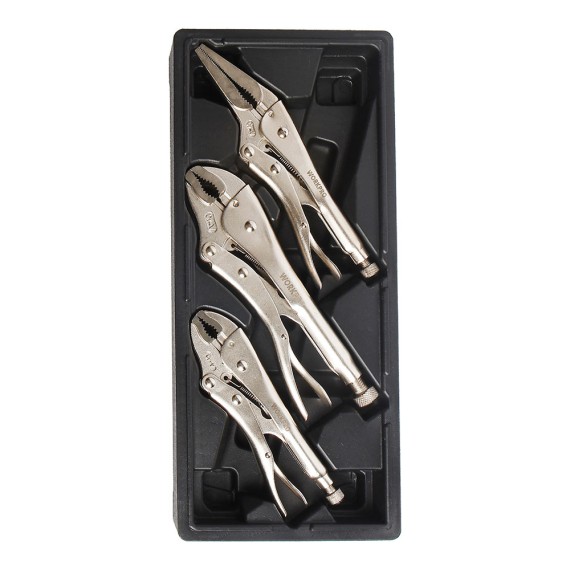 Alicates de presión, juego 3 piezas