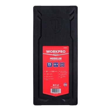 Juego carraca y vasos 3/8 pulg, 23 piezas, (métrico)