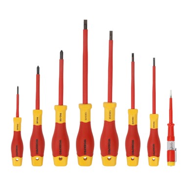 Destornilladores aislados vde, juego 8 piezas