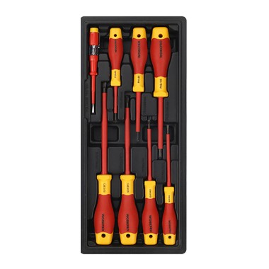 Destornilladores aislados vde, juego 8 piezas