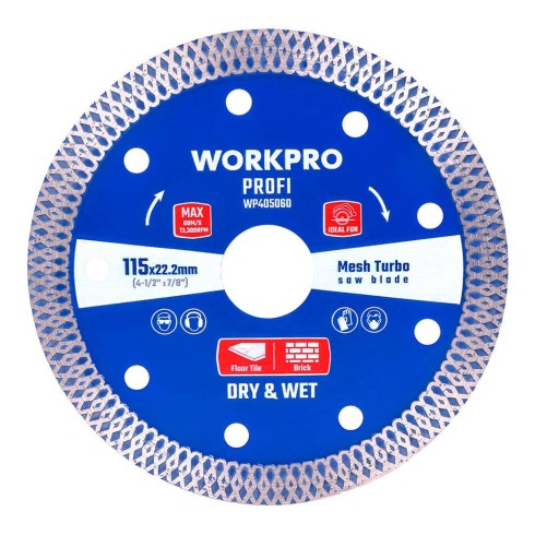 Disco diamantado malla profi turbo ultrafino corte profesional ø115 x 20 mm