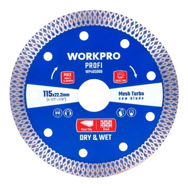 Disco de corte profi diamantado, malla, turbo ultrafino corte profesional ø115 x 22,2 mm