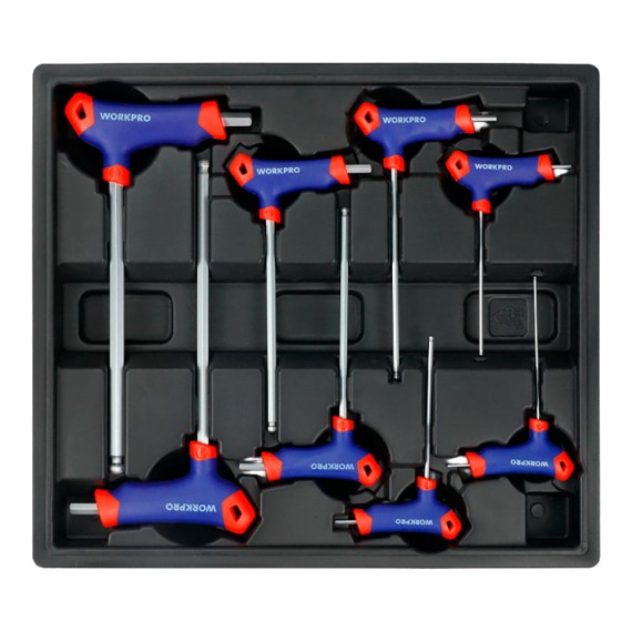 Llaves allen mango en t, 2-10 mm, 8 piezas