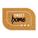 Felpudo 100% coco floqueado diseño sweet home, 60 x 40 cm