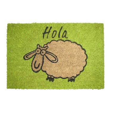 Felpudo de coco pintado diseño oveja, 60 x 40 cm