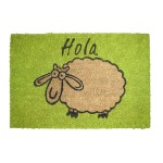 Felpudo de coco pintado diseño oveja, 60 x 40 cm