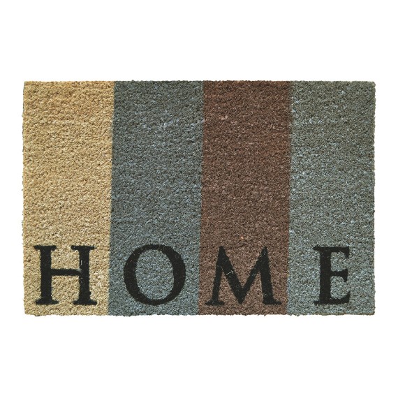 Felpudo de coco pintado diseño home, 60 x 40 cm