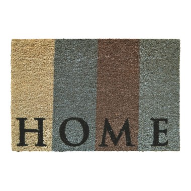 Felpudo de coco pintado diseño home, 60 x 40 cm