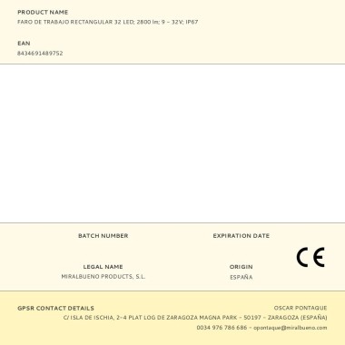 Faro de trabajo ovalado 27 w, 32 led 2800 lm 9 - 32 v ip67