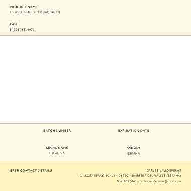 Flexo termo h-h ½ pulg, 40 cm
