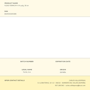 Flexo termo m-h ¾ pulg, 30 cm