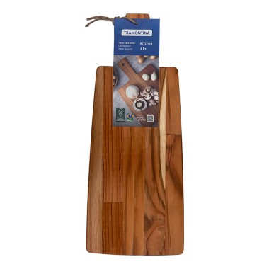 Tabla para cortar y servir con mango, 37,5 x 19,5 x 1,8 cm