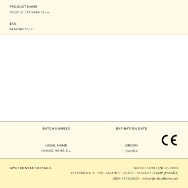 Peluche capibara 14 cm