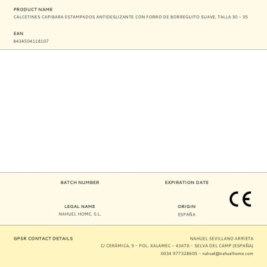 Calcetines capibara estampados antideslizantes con forro de borreguito suave, talla 30 - 35