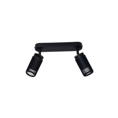 Foco 2 elementos sahara arenado, gu10, 10w (bombillas no incluidas), negro, 30 x 6 x 21 cm