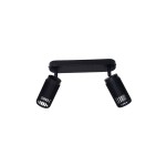 Foco 2 elementos sahara arenado, gu10, 10w (bombillas no incluidas), negro, 30 x 6 x 21 cm