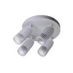 Foco 4 elementos, sahara arenado, gu10, 10w, (bombillas no incluidas), blanco, 23 x 6 x 20 cm