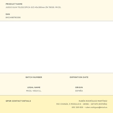 Juego guía telescópica de cajón gc05 45 x 300 mm zincado