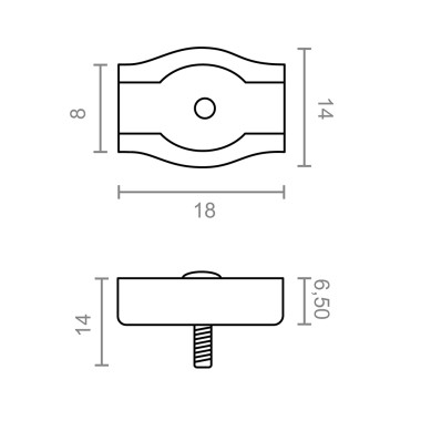 Sujetacable plano simple sjt03, 2 mm, galvanizado, blister 2 uds
