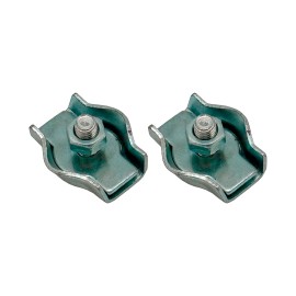 Sujetacable plano simple sjt03, 5 mm, galvanizado, blister 2 uds