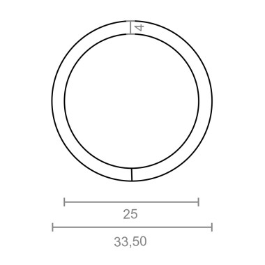 Anilla soldada ap14, 4 x 25 mm, zincada, blister 4 uds