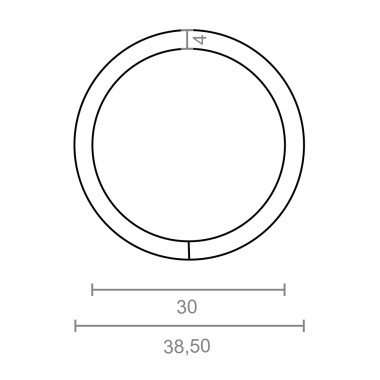 Anilla soldada ap14, 4 x 30 mm, zincada, blister 4 uds