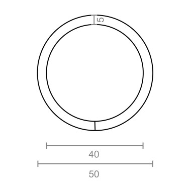 Anilla soldada ap14, 5 x 40 mm, zincada, blister 4 uds