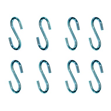 Gancho en forma de s cg23 2,2 x 25 mm, zincado, blister 8 uds