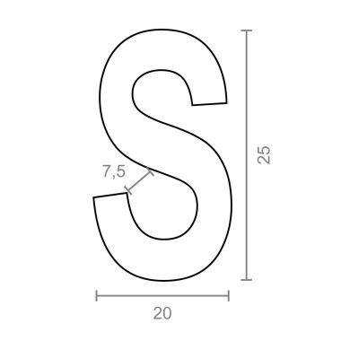 Gancho en forma de s cg23 2,2 x 25 mm, zincado, blister 8 uds