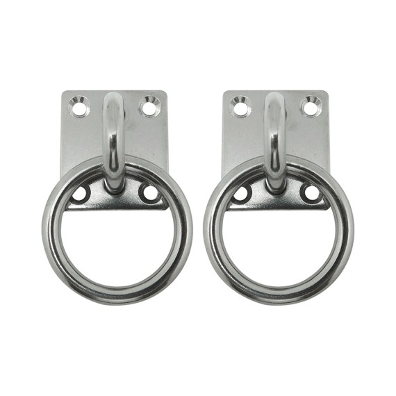 Placa amarre con anilla ap13, 6 mm, inoxidable, blister 2 uds