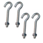 Hembrilla abierta con tuerca hm02, m4 x 30 mm, zincado, blister 4 uds