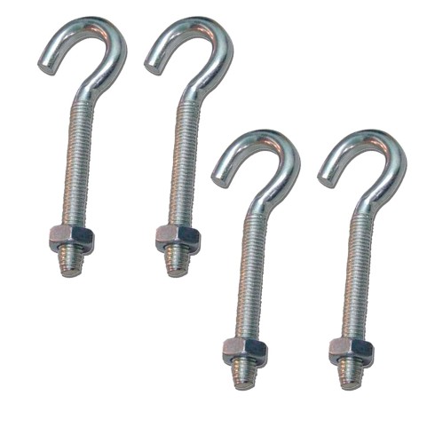 Hembrilla abierta con tuerca hm02, m5 x 35 mm, zincado, blister 4 uds