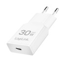 Cargador 30 w gan usb-c, blanco