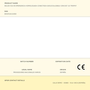 Baliza v16 de emergencia homologada conectada geolocalizable con dgt 3.0 trophy