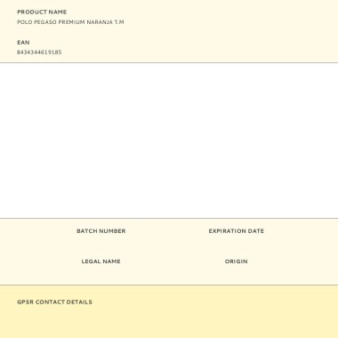 Polo pegaso premium naranja t.m