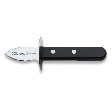 Cuchillo abre ostras de acero inoxidable con mango pom, 5 cm