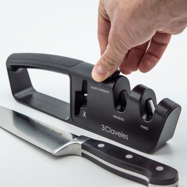 Afilador de tijeras y cuchillos con ángulo ajustable de 25 cm