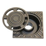 Sumidero de patio, aluminio antracita, executive, 20 x 20 cm