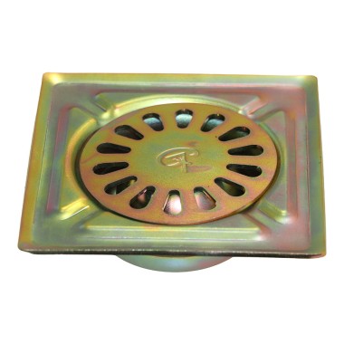 Sumidero de patio, acero zincado, iron, 20 x 20 cm