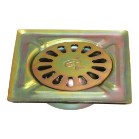 Sumidero de patio, acero zincado, iron, 20 x 20 cm